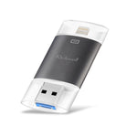 Richwell 3 in 1 128G Type-C + 8-Pin + USB 3.0 Metall Doppelabdeckung Schiebeflash mit OTG-Funktion