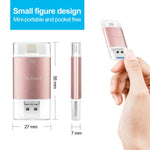 Richwell 3 in 1 128G Type-C + 8-Pin + USB 3.0 Metall Doppelabdeckung Schiebeflash mit OTG-Funktion