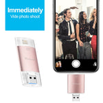 Richwell 3 in 1 128G Type-C + 8-Pin + USB 3.0 Metall Doppelabdeckung Schiebeflash mit OTG-Funktion