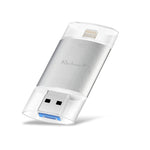 Richwell 3 in 1 128G Type-C + 8-Pin + USB 3.0 Metall Doppelabdeckung Schiebeflash mit OTG-Funktion