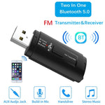 MSD128 2-in-1 USB Auto Bluetooth Freisprech FM-Transmitter mit 3,5mm AUX-Schnittstelle, MSD128