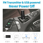 MSD128 2-in-1 USB Auto Bluetooth Freisprech FM-Transmitter mit 3,5mm AUX-Schnittstelle, MSD128