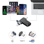 Richwell 32G Typ-C + 8 Pin + USB 3.0 Metall-Flash-Laufwerk mit OTG-Funktion