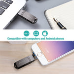 Richwell 32G Typ-C + 8 Pin + USB 3.0 Metall-Flash-Laufwerk mit OTG-Funktion