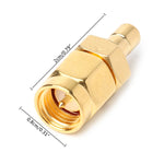 2 PCS SMA Male to SMA Male DAB Digital Radio Antenna Connector, SMA Male to Male