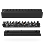 ORICO P10-U2 10 Ports USB 2.0 HUB mit LED Stromanzeige & 1m USB-Kabel (Schwarz)