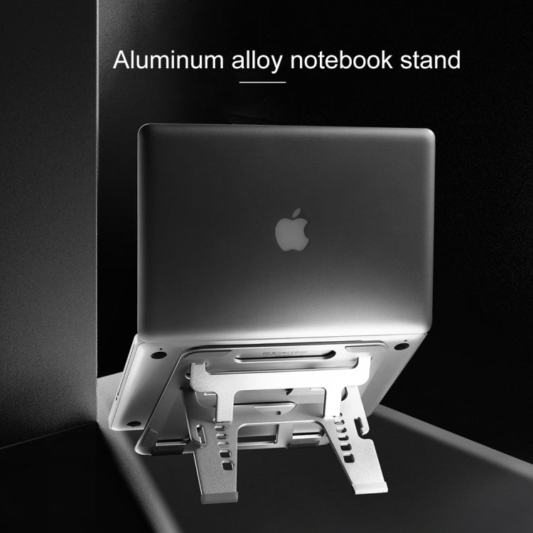 COOLCOLD U2S Tragbarer, klappbarer, hohler Doppel-Dreieck-Höhenverstellbarer Halter aus Aluminiumlegierung für Laptop, COOLCOLD U2S