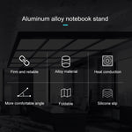 COOLCOLD U2S Tragbarer, klappbarer, hohler Doppel-Dreieck-Höhenverstellbarer Halter aus Aluminiumlegierung für Laptop, COOLCOLD U2S