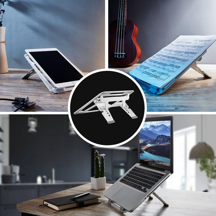 COOLCOLD U2S Tragbarer, klappbarer, hohler Doppel-Dreieck-Höhenverstellbarer Halter aus Aluminiumlegierung für Laptop, COOLCOLD U2S
