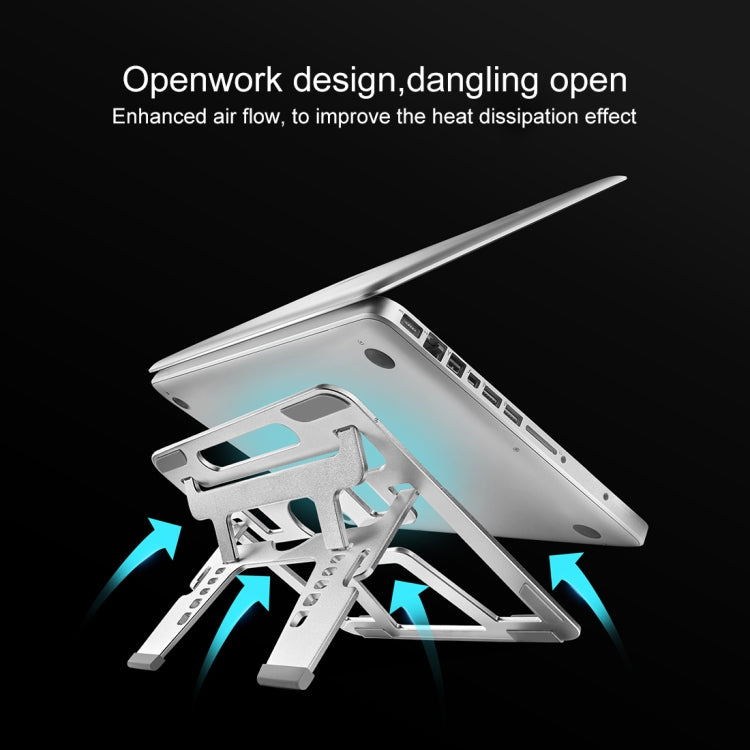 COOLCOLD U2S Tragbarer, klappbarer, hohler Doppel-Dreieck-Höhenverstellbarer Halter aus Aluminiumlegierung für Laptop, COOLCOLD U2S