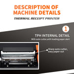 ZJ-8360 II USB- und LAN-Schnittstelle Automatischer Schneider 80mm Thermischer Belegdrucker, ZJ-8360 II USB und LAN