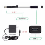 DP USB-C / Typ-C zu 7.4 x 0.6mm Stromadapter-Ladekabel für HP, 2.4 x 0.6mm