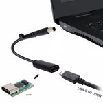 DP USB-C / Typ-C zu 7.4 x 0.6mm Stromadapter-Ladekabel für HP, 2.4 x 0.6mm