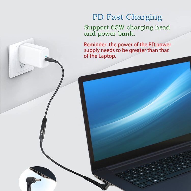 USB-C / Type-C zu 4,0 x 1,35 mm Netzadapter Ladekabel, 4,0 x 1,35 mm