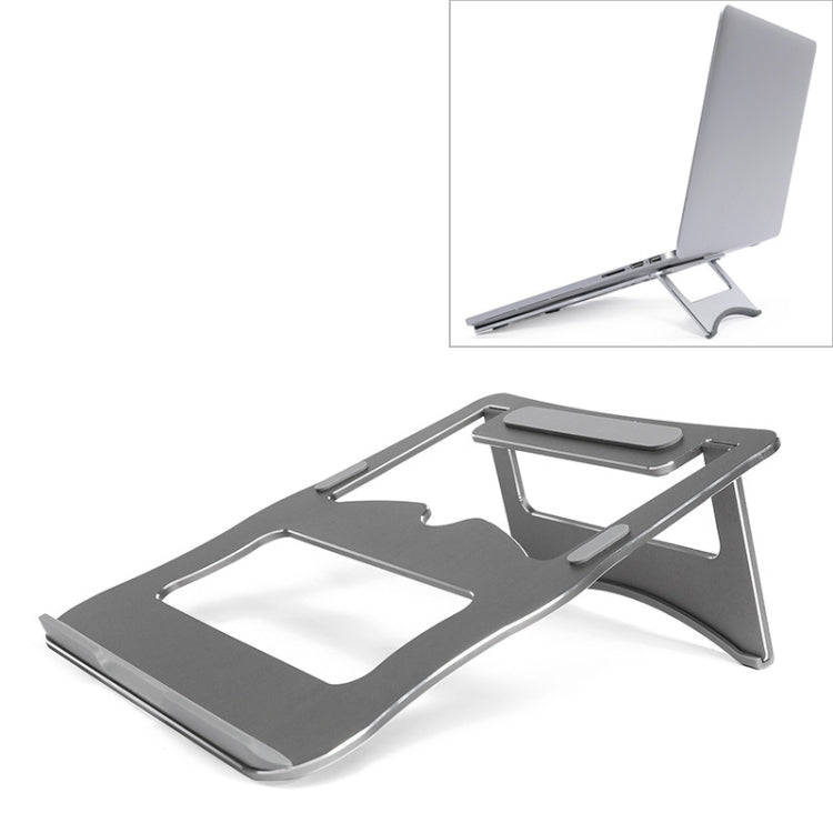 Kühlerhalter aus Aluminiumlegierung, tragbar, einfacher Laptop-Halter, zweistufige Unterstützung, Größe: 21 x 26 cm