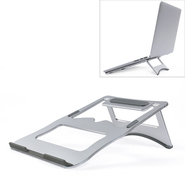 Kühlerhalter aus Aluminiumlegierung, tragbar, einfacher Laptop-Halter, zweistufige Unterstützung, Größe: 21 x 26 cm