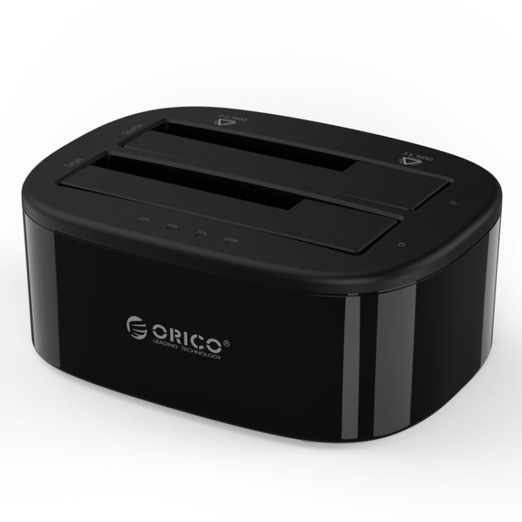 ORICO 6228US3-C 1 zu 1 Klon 2-Bay USB 3.0 Typ-B zu SATA Externes Speicher Festplatten-Dock für 2,5 Zoll / 3,5 Zoll SATA HDD / SSD, 1 zu 1 Klon 2 Bays mit Kopierfunktion