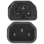 C5 zu C14 AC Stromstecker Adapter Konverter Steckdose, C5 zu C14