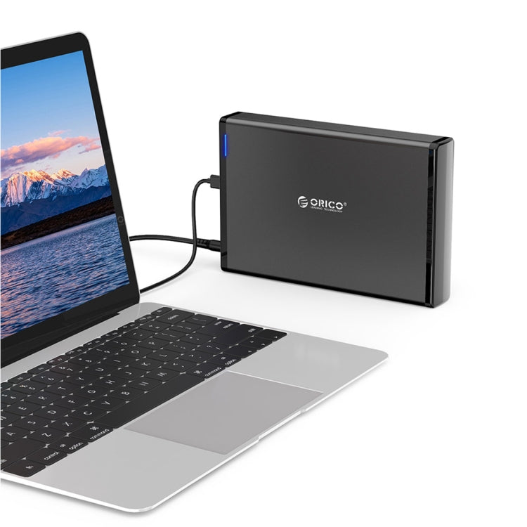 ORICO 7688C3 8TB 3,5 Zoll USB-C / Typ-C Mobile HDD Gehäuse mit abnehmbarem Sockel, Kabellänge: 1m