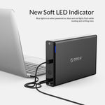 ORICO 7688C3 8TB 3,5 Zoll USB-C / Typ-C Mobile HDD Gehäuse mit abnehmbarem Sockel, Kabellänge: 1m