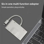 NK-1042 6 in 1 8 Pin Stecker zu Dual USB + Dual SD-Karte + 3,5mm Audioanschluss + 8 Pin Ladeanschluss Buchse Kameraadapter