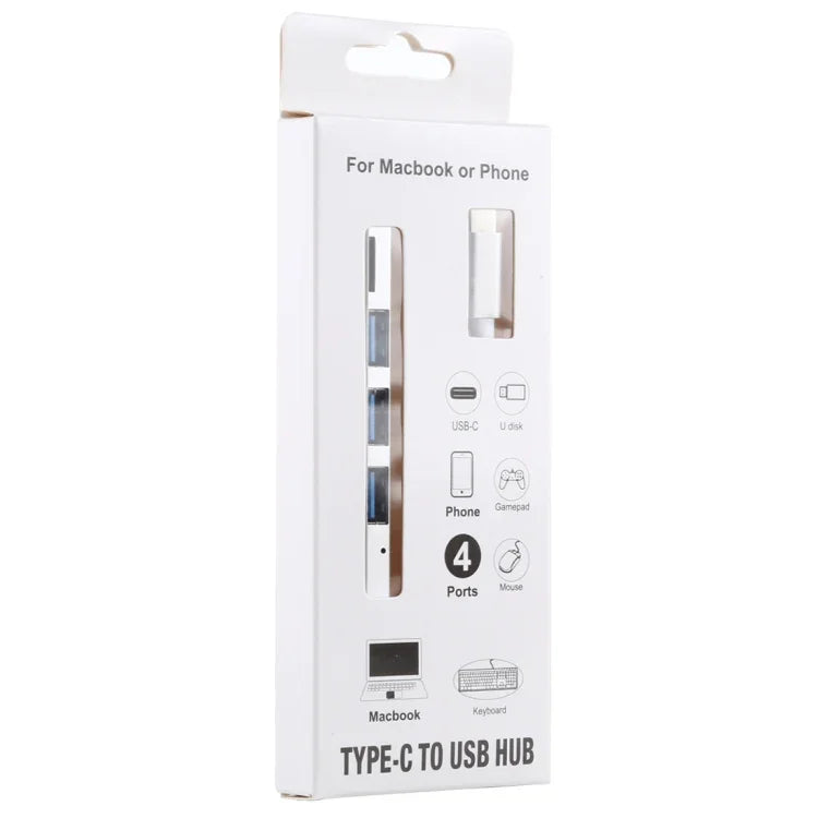 T-818 TF + 3 x USB 3.0 auf USB-C / Typ-C HUB Adapter