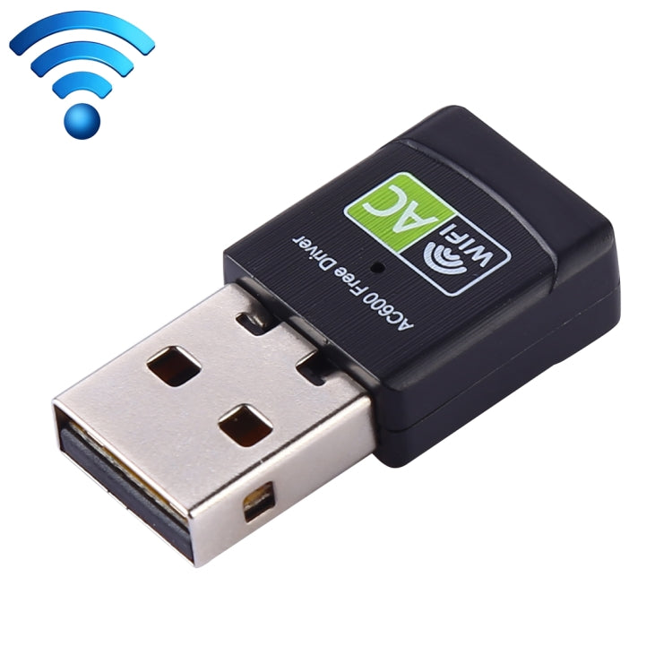 AC600Mbps 2,4GHz & 5GHz Dual-Band USB 2.0 WLAN Adapter Externe Netzwerkkarte, AC600Mbps