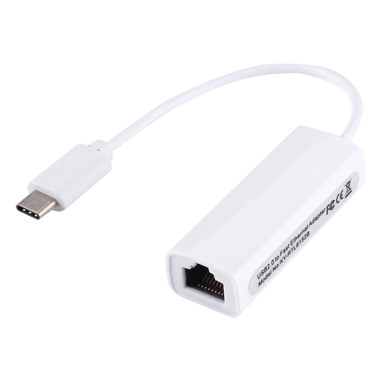 KY-RTL8152B USB-C / Typ-C 10 / 100 Mbps Ethernet Adapter Netzwerkkarte, USB Typ-C 100Mbps