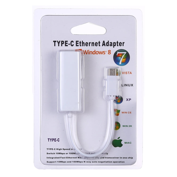 KY-RTL8152B USB-C / Typ-C 10 / 100 Mbps Ethernet Adapter Netzwerkkarte, USB Typ-C 100Mbps