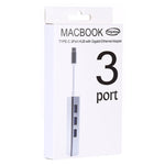 Aluminiumgehäuse 3 USB3.0 Ports HUB + USB-C / Typ-C Gigabit Ethernet Adapter, USB Typ-C 1000Mbps