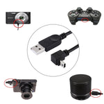 90-Grad-Winkel Ellenbogen Mini-USB zu USB Daten- / Ladekabel, Länge: 28cm, Ellenbogen Winkel Mini-USB