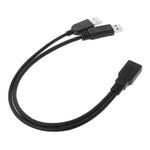 2 in 1 USB 3.0 Buchse zu USB 2.0 + USB 3.0 Stecker Kabel für Computer / Laptop, Länge: 29cm, USB 3.0 AF zu USB 2.0 AM + USB 3.0 AM