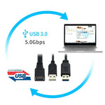 2 in 1 USB 3.0 Buchse zu USB 2.0 + USB 3.0 Stecker Kabel für Computer / Laptop, Länge: 29cm, USB 3.0 AF zu USB 2.0 AM + USB 3.0 AM