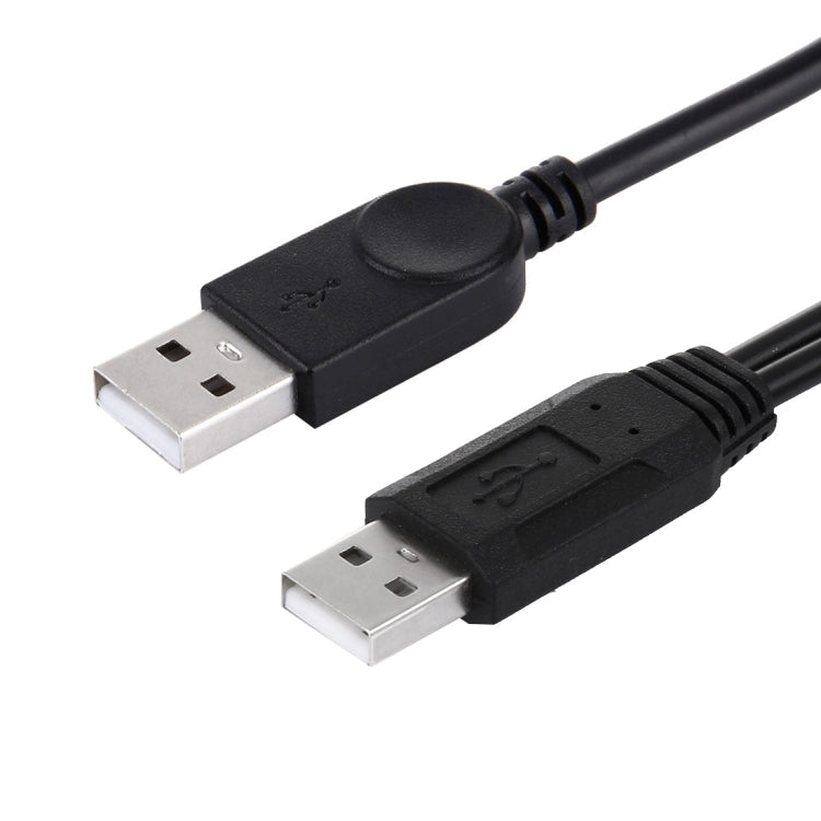 2 in 1 USB 2.0 Stecker zu 2 Dual USB Stecker Kabel für Computer / Laptop, Länge: 50cm, USB 2.0 AM zu 2 USB 2.0 AM