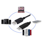 2 in 1 USB 2.0 Stecker zu 2 Dual USB Stecker Kabel für Computer / Laptop, Länge: 50cm, USB 2.0 AM zu 2 USB 2.0 AM