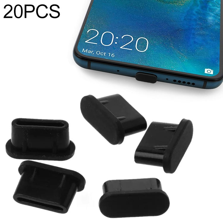20 Stück Silikon-Staubschutzstopfen für USB-C / Typ-C Anschluss