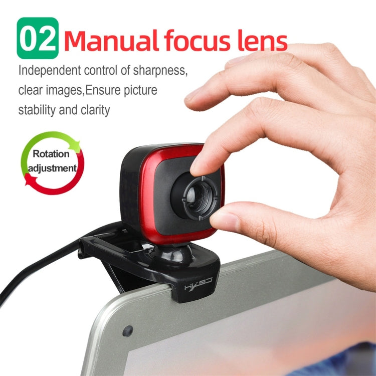 HXSJ A849 480P verstellbare 360-Grad HD Video Webcam PC-Kamera mit Mikrofon