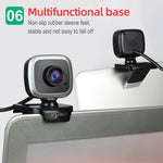 HXSJ A849 480P verstellbare 360-Grad HD Video Webcam PC-Kamera mit Mikrofon