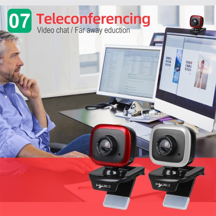 HXSJ A849 480P verstellbare 360-Grad HD Video Webcam PC-Kamera mit Mikrofon