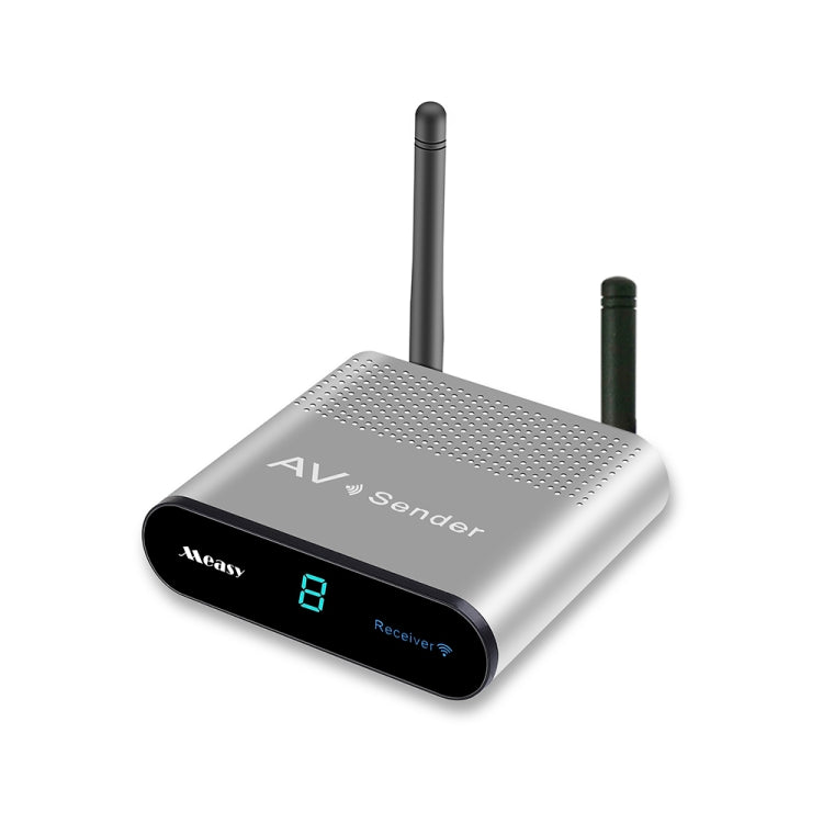 Measy AV240 2,4GHz kabelloser Audio-/Video-Sender und Empfänger mit Infrarot-Rückfunktion, Übertragungsreichweite: 400m, AV240 Silber