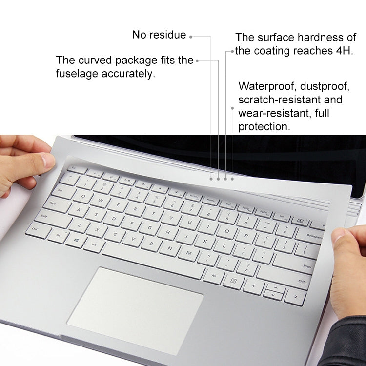 4-in-1 Notebook-Hüllen-Schutzfolien-Aufkleber-Set für Microsoft Surface Book 13,5 Zoll, Für Surface Book 13,5 Zoll