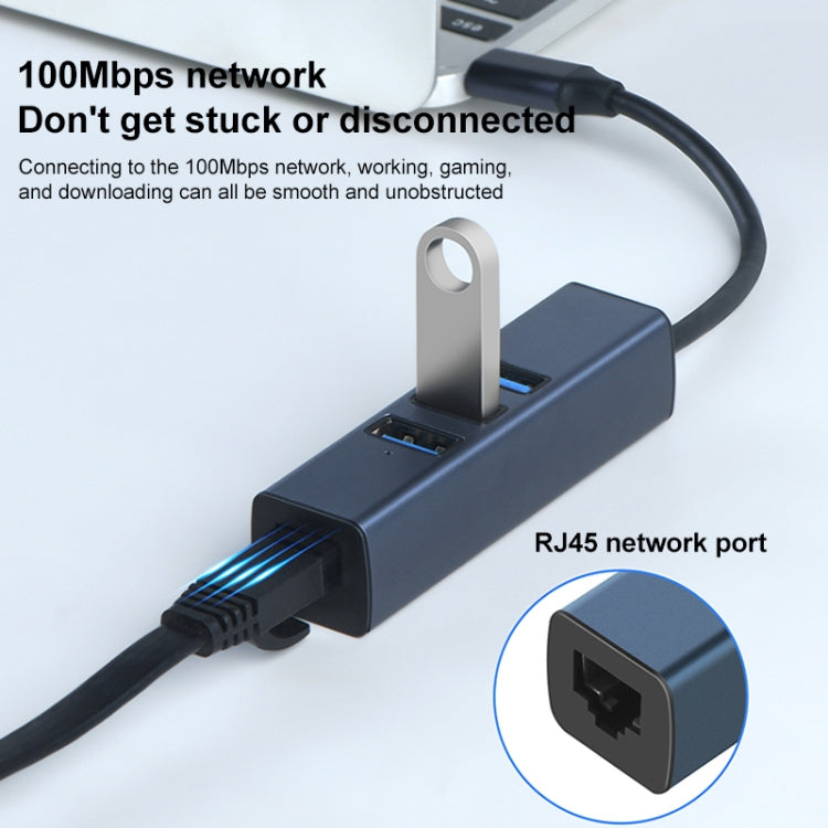 RDS 6307-4 USB-C / Typ-C zu USB3.0 + Dreifach USB2.0 4-in-1 HUB Adapter, 6307-4