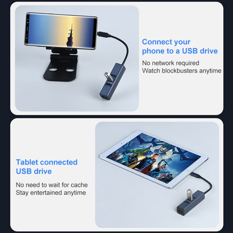 RDS 6307-4 USB-C / Typ-C zu USB3.0 + Dreifach USB2.0 4-in-1 HUB Adapter, 6307-4
