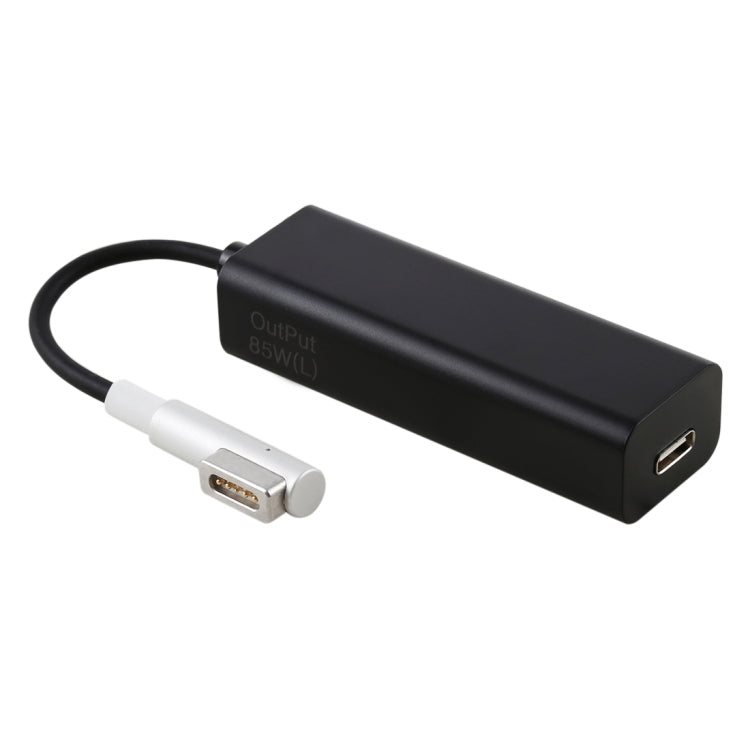 AnyWatt 85W USB-C / Type-C Buchse zu 5 Pin MagSafe 1 Stecker L-Form Serie Ladeadapter Konverter für MacBook, 85W Schwarz, 85W Weiß