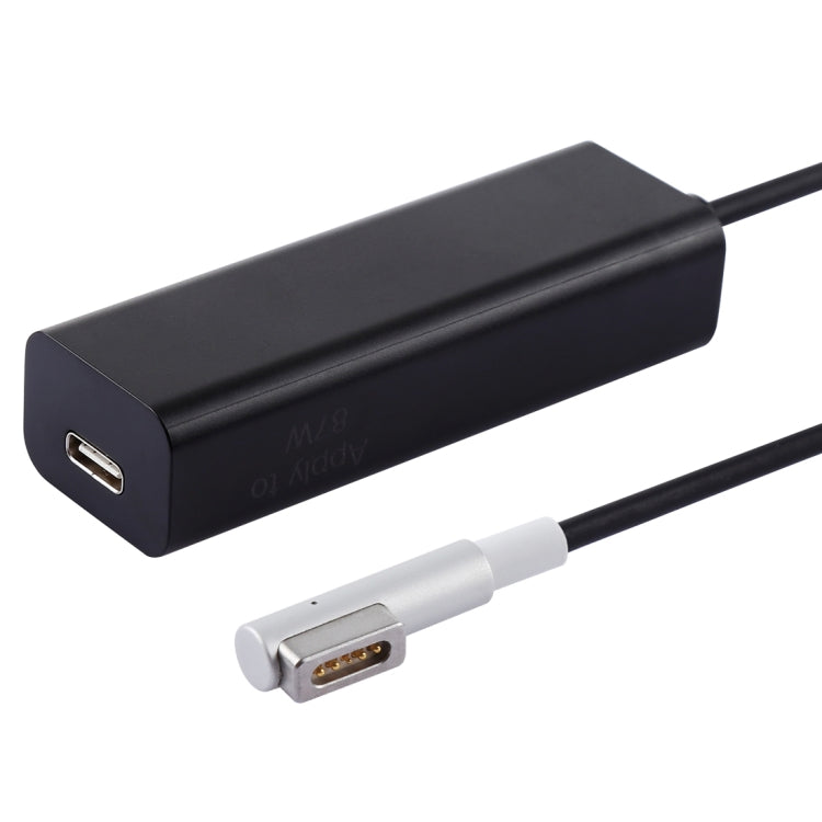 AnyWatt 85W USB-C / Type-C Buchse zu 5 Pin MagSafe 1 Stecker L-Form Serie Ladeadapter Konverter für MacBook, 85W Schwarz, 85W Weiß