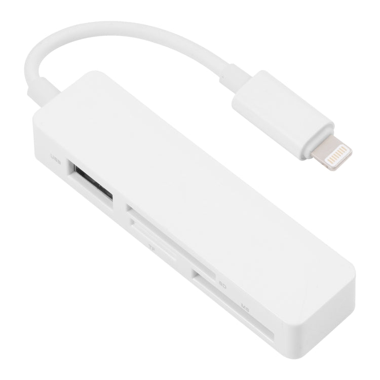 4 in 1 MS + SD + TF + USB2.0 Multifunktions-Kartenleser für 8-Pin-Geräte, 8 Pin