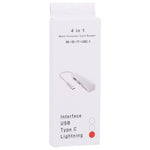 4 in 1 MS + SD + TF + USB2.0 Multifunktions-Kartenleser für 8-Pin-Geräte, 8 Pin