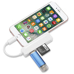 4 in 1 MS + SD + TF + USB2.0 Multifunktions-Kartenleser für 8-Pin-Geräte, 8 Pin