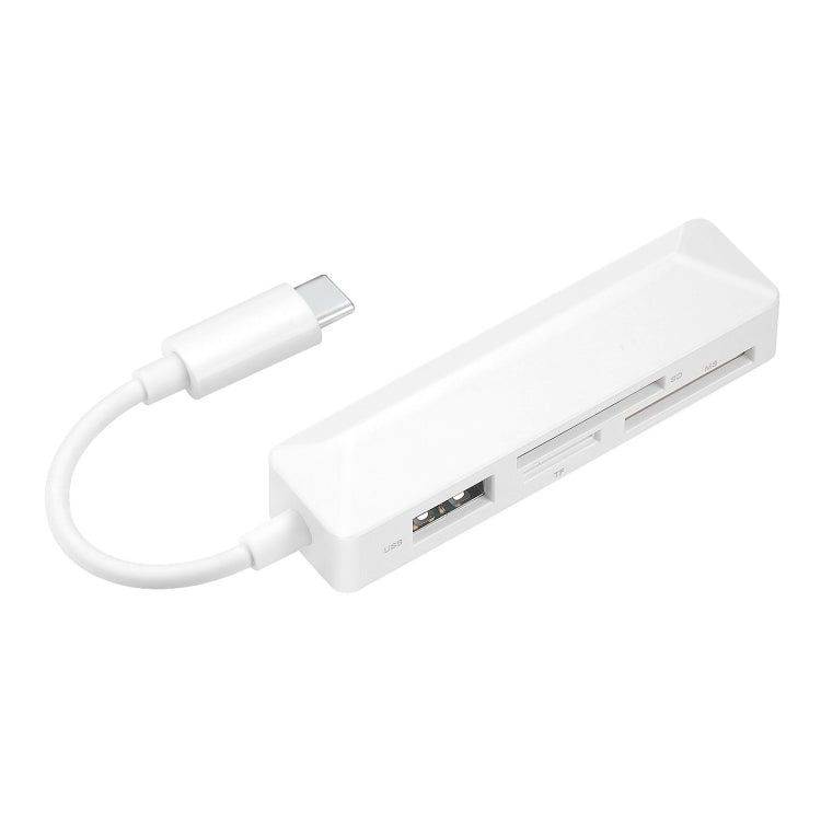 4 in 1 MS + SD + TF + USB2.0 Multifunktions-Kartenleser für Typ-C Geräte, Typ-C