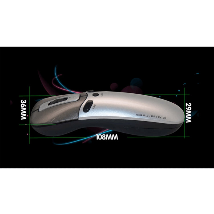 PR-05 2,4G Drahtlos 6D Gyroskop Flug Luftmaus Laserpointer Stift Presenter für PC / Laptop Unterricht Konferenz Vortrag